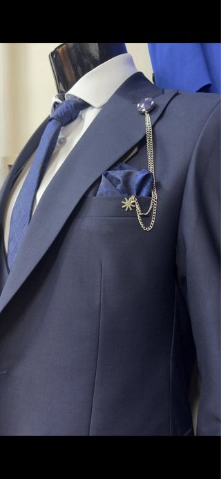 Traje 3 piezas hombre azul marino