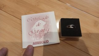Anillo Oro 18K Diamante Compromiso