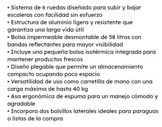 Carrito Compra Plegable Aluminio VOUNOT