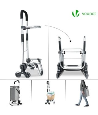 Carrito Compra Plegable Aluminio VOUNOT