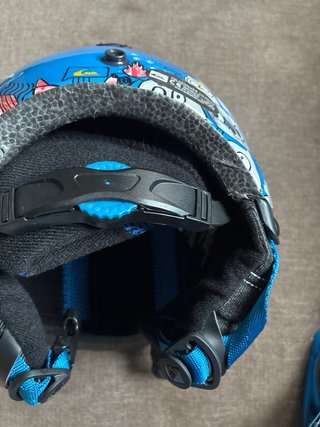 Casco+Gafas de esquí azules para niños/as