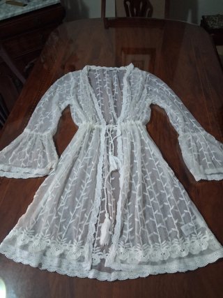 Kimono playero blanco