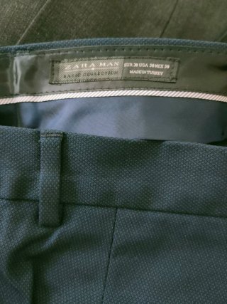 Traje de caballero azul