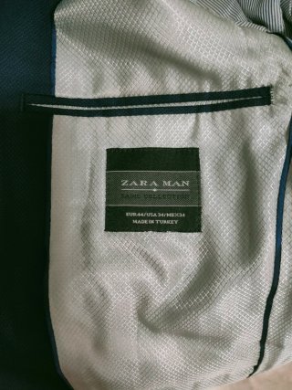 Traje de caballero azul