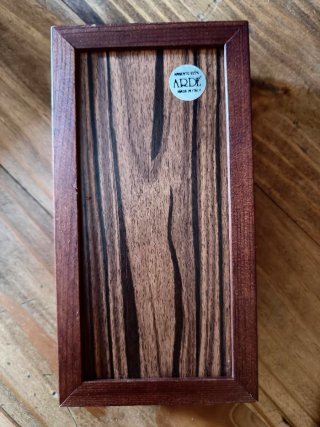 Notario madera, con placa plata ley 925