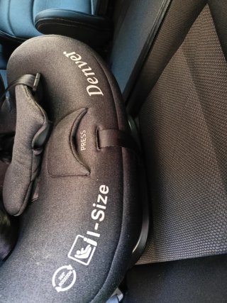 silla giratoria coche con isofix del grupo 2 denve