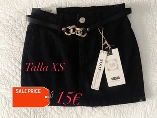 Falda negra mini SIXTE Talla XS