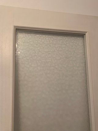 Puerta madera con cristal