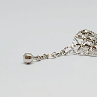 Pulsera Oro Blanco 18k Eslabón Oval Reja
