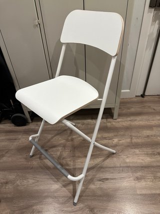 Taburete Alto Plegable IKEA Franklin Blanco