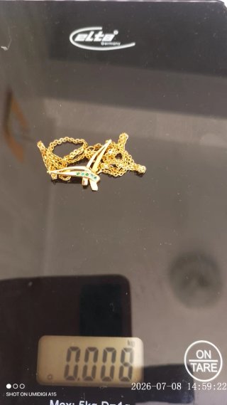 Cadena de oro  pulsera argolla todo 18 k 16 gramos