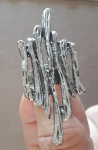 OFERTA.... Pulsera y Anillo.color  Plata Vintange