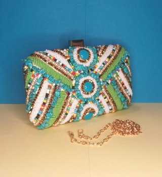Bolso Joya Turquesa y Verde