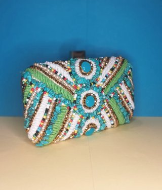 Bolso Joya Turquesa y Verde