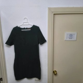 Vestido verde corto manga corta