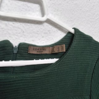 Vestido verde corto manga corta
