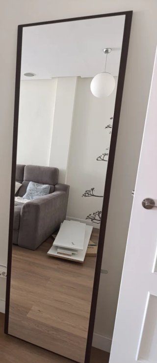 Espejo de dormitorio madera y cristal