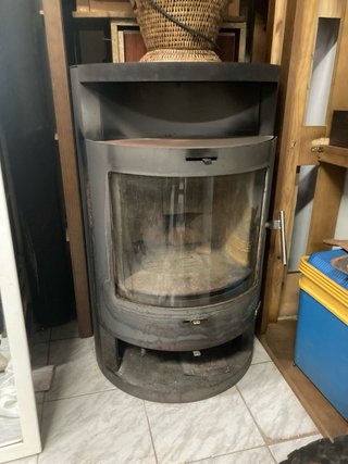 Chimenea moderna metal y cristal
