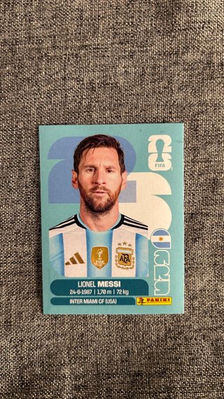 Cromo Panini Lionel Messi Mundial 2026