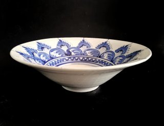 Precioso lebrillo antiguo de loza moyolica
