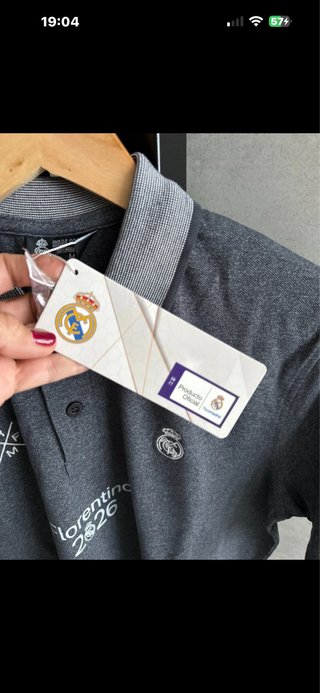 Polo Real Madrid gris