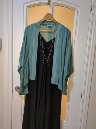 Kimono Viscosa Agua Marina Oscuro Talla Única