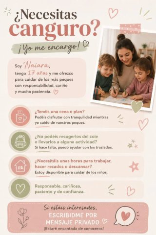 oferta trabajo canguro