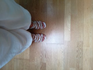 Sandalias blancas tacón bajo