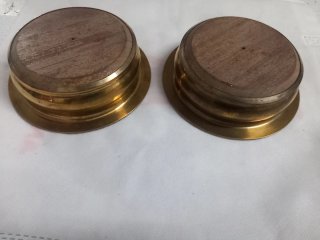 2 Potes de Metal Dourado e Prateado