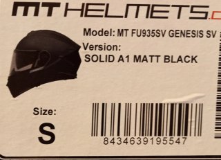 Casco de moto MT Helmets negro