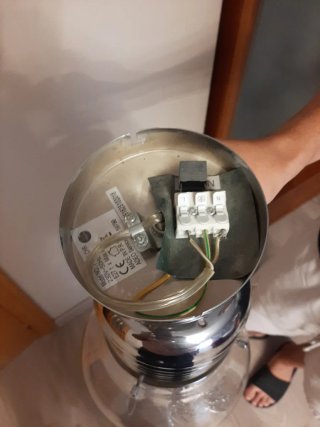 Lámpara de techo bombilla cristal