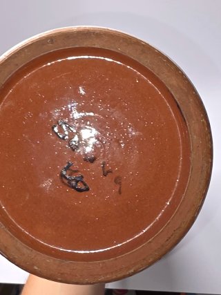 Jarrón J. Serra Cerámica Beige y Marrón