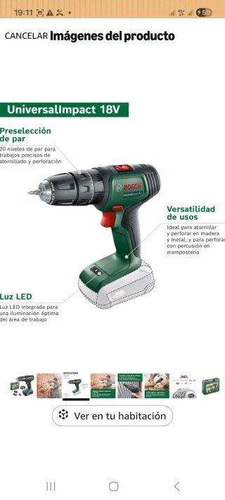 Taladro Percutor Bosch UniversalImpact 18V