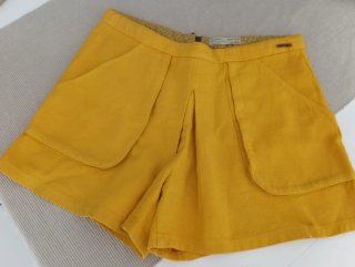 Falda-pantalón amarilla. T.   13_14 años
