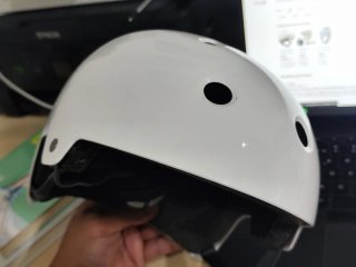Casco blanco Oxelo patines talla M 55-58 cm