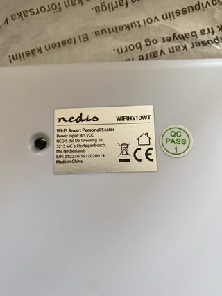 Báscula Inteligente Nedis Wi-Fi SmartLife