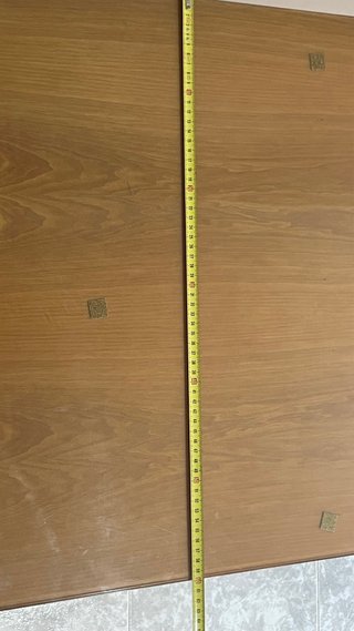 Mesa escritorio madera cerezo y cristal