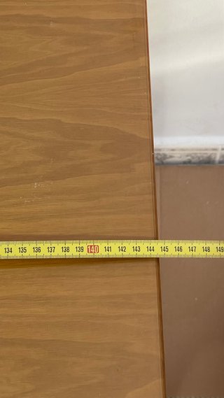 Mesa escritorio madera cerezo y cristal