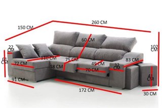 Sofa , cama , mesa