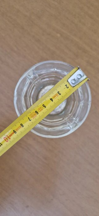 Vaso decorativo in vetro trasparente