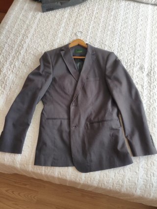 Americana Zara Gris Rayas Finas