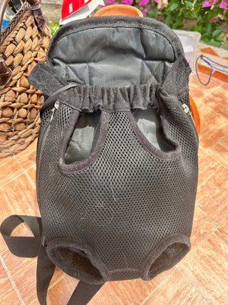Mochila porta mascotas negra