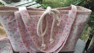 Bolso Capazo Reversible Flores