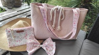 Bolso Capazo Reversible Flores
