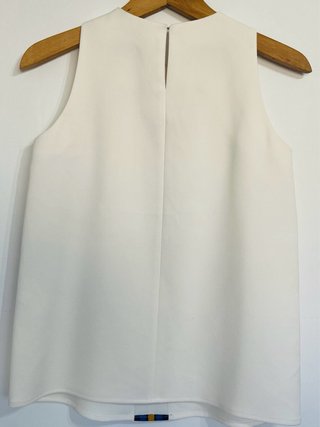 El Ganso Blusa sin Mangas Blanca Rayas S
