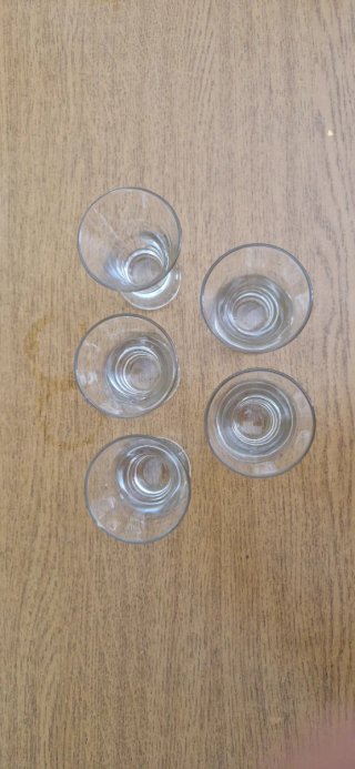 Set 5 Bicchieri Shot/Liquore Vetro