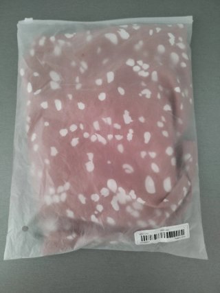Falda larga rosa con estampado blanco Talla M