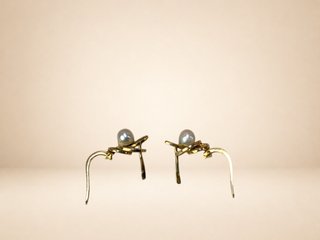 Pendientes Oro 18k con Perlas