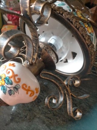 Lámpara colgante cerámica y metal