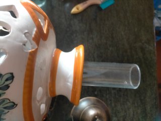 Lámpara colgante cerámica y metal